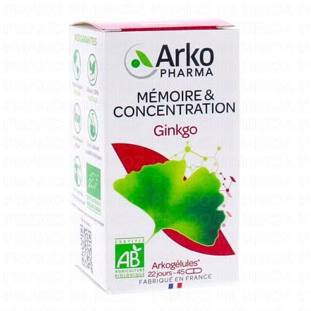 Arkogelules - Ginkgo Bio flacon 45 gélules