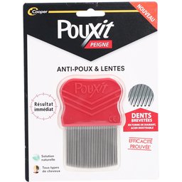Pouxit - Peigne anti-poux et lentes en acier inoxydable - Méthode naturelle contre les poux et les lentes - Résultat immédiat