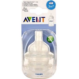 Avent Tétine 4 Trous Silicone Débit rapide 6 mois+