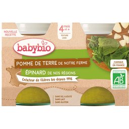 Pomme DE Terre DE Notre Ferme Epinard DE NOS Régions dès 4 mois