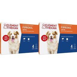 Clement Thekan Anti-Puces Anti-Tiques Chien 20-40kg  4 Pipettes