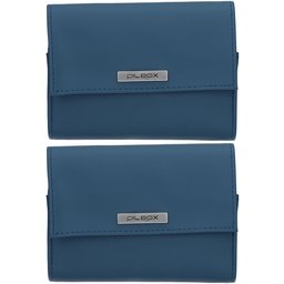 Pilbox Liberty Fauve/Petrole - Pilulier hebdomadaire - 4 compartiments par jour - sécurité nuit