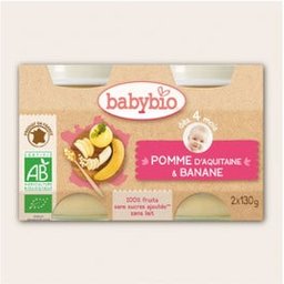Petits Pots Pomme Banane Bio dès 4 mois 2x130g