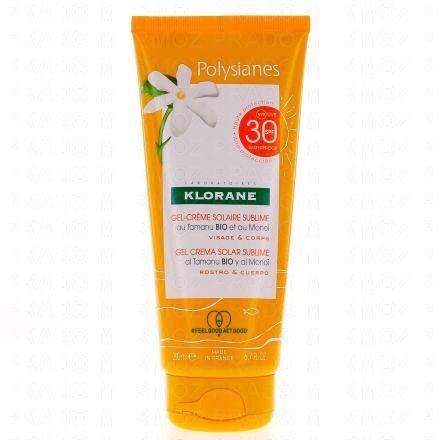 Monoï - Gel Crème Solaire SPF30 visage et corps tube 200ml