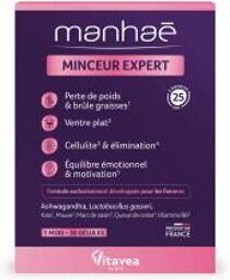 Manhaé Minceur Expert Perte de Poids Brûle Graisse 30 Gélules - Boîte 30 gélules
