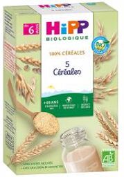 5 Céréales dès 6 Mois Bio 250 g - Boîte 250 g