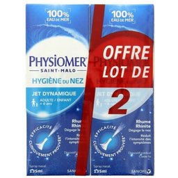 Physiomer Solution Nasale Adulte/Enfant Lot De 2 Flacons De 135Ml