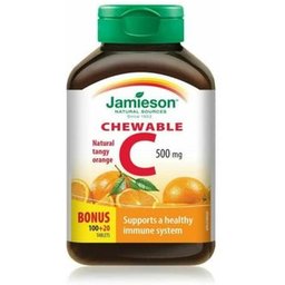 Jamieson Vitamin C 500mg Orange Chewable 100 + 20comp