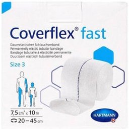 Coverflex Fast Bandage Tubulaire Ligne Bleue T3 7,5cmx10m