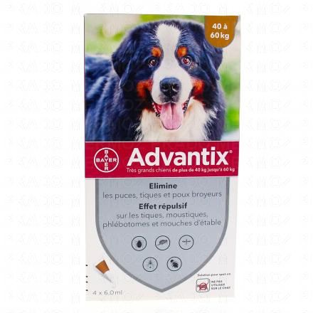 antiparasitaire grands chiens pipettes 4 x 6ml