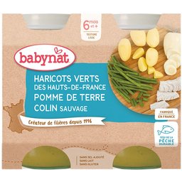 Haricots Verts DES Hauts-De-France Pomme DE Terre Colin Sauvage dès 6 mois
