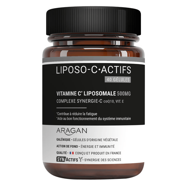 Aragan - - Liposo-C Actifs® - Energie - Vitamine C liposomale - 40 gélules