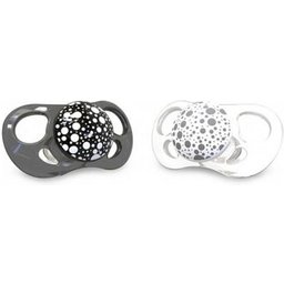 Sucette Noir Et Blanc +6M 2uts