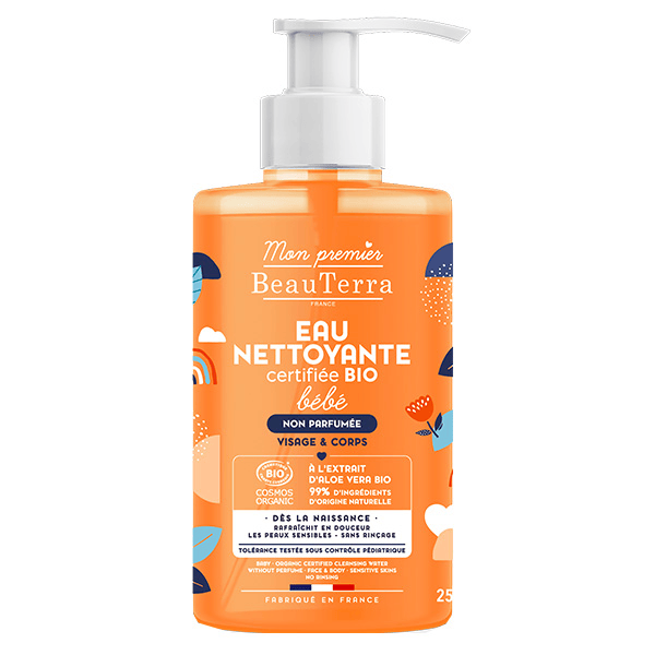 Eau Nettoyante Bébé Sans Parfum Bio 750ml