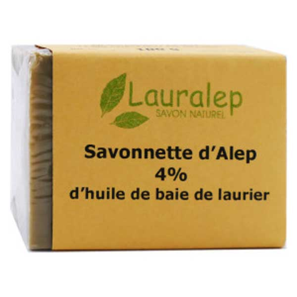 Savonnette d'Alep 4% d'Huile de Baie de Laurier 100g