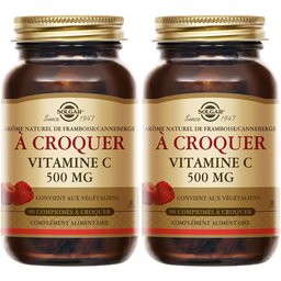 Vitamine C 500 mg à croquer - Framboise/Cranberry - Défenses immunitaires