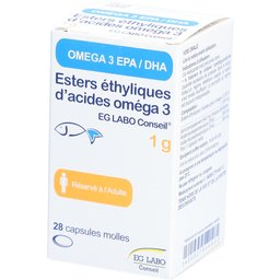 Omega-3 Ethylester EG Labo 1g – Santé Cardio-Vasculaire