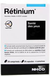 Rétinium Santé des Yeux 28 Comprimés + 28 Capsules - Boîte 28 Comprimés + 28 Capsules