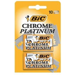 Chrome Platinum Cuchilla Afeitar Clásica 10 uds