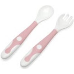 Set Cubiertos Viaje Rosa 2uds