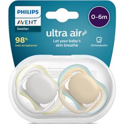 Sucette Ultra Air 0-6Mois Neutre 2uts