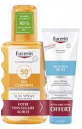 Sun Protection Oil Control Sun Spray Transparent SPF50+ 200 ml + Sensitive Relief Gel-Crème Après-Soleil 50 ml Offert - Lot 2 produits
