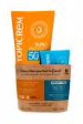 Sun Protect Lait Solaire Hydratant Peaux Sensibles SPF50+ 200 ml + Gelée Fraîche Après-Soleil Peaux Sensibles 50 ml Offert - Lot