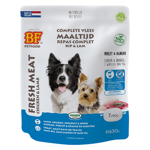 Aliment Complet Agneau pour chien, 7 x 90g (630g)