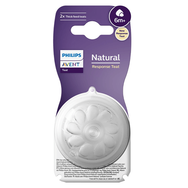 Tétine Natural Response LQ +6m Épais Lot de 2