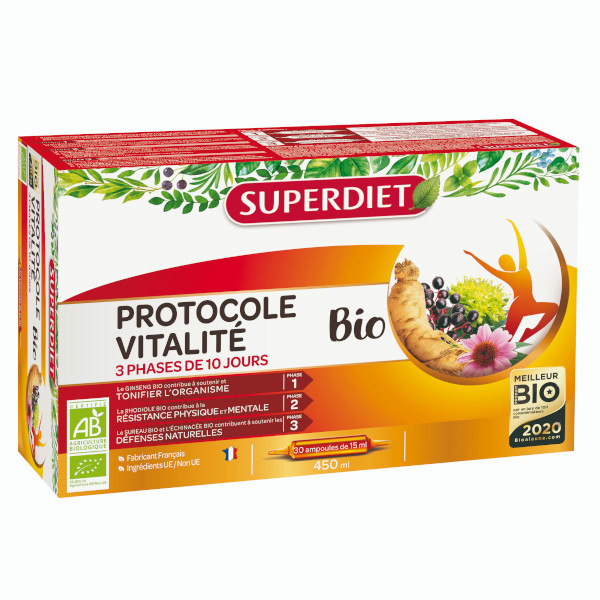 Protocole Vitalité Bio 30 ampoules