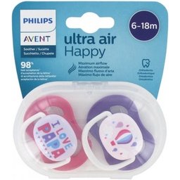 Sucette Ultra Air I Love Papa 6-18m 2uts