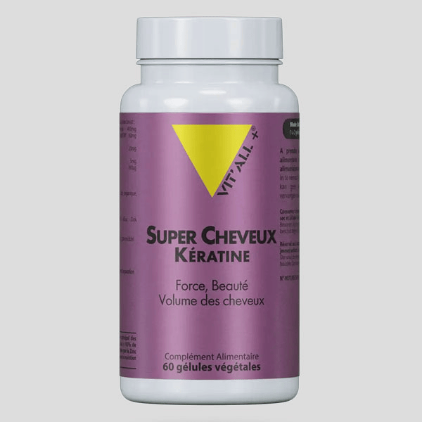Super Cheveux Kératine Pure 500mg 60 gélules végétales