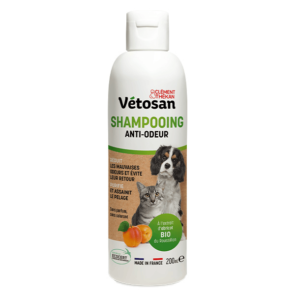 Vétosan Shampooing Anti-odeur pour chiens et chats 200 ml