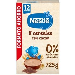 Nestlé Papilla 8 Cereales con Cacao +12m 725g