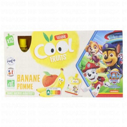 Cool fruits - Gourdes La Pat's Patrouille pomme, banane x12
