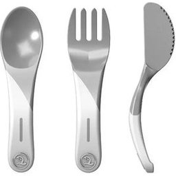 Set de couverts d'apprentissage +6 mois gris