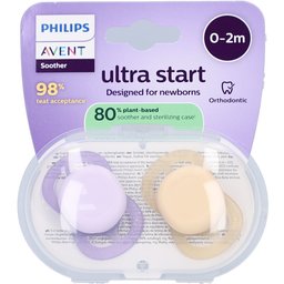 Sucette +0m Start pêche/lila uni