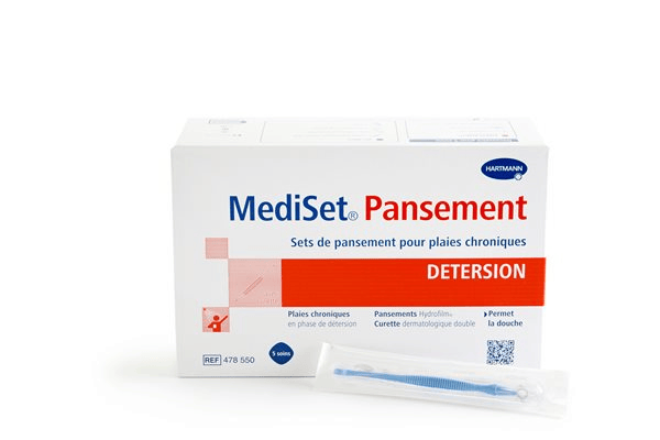MEDISET© DETERSION - Set de pansement pour plaies chroniques - Boîte de 5