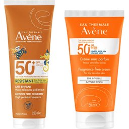 Pack Crema SPF50+ Sin Perfume 50ml + Leche SPF50+ Pediátrico 250ml