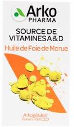 Arkog Huile Foie Morue - 60 Caps. - Pot 60 capsules