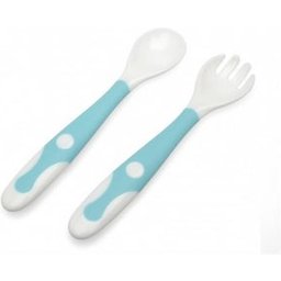 Set Cubiertos Viaje Azul 2uds