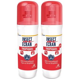 Insect Ecran - Anti-moustiques Tropiques - Spray répulsif peau - protection contre les piqûres de moustiques - Paludisme - Tropiques - 75 ml