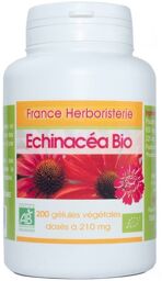 200 gélules ECHINACEA racine BIO AB dosées à 250 mg.