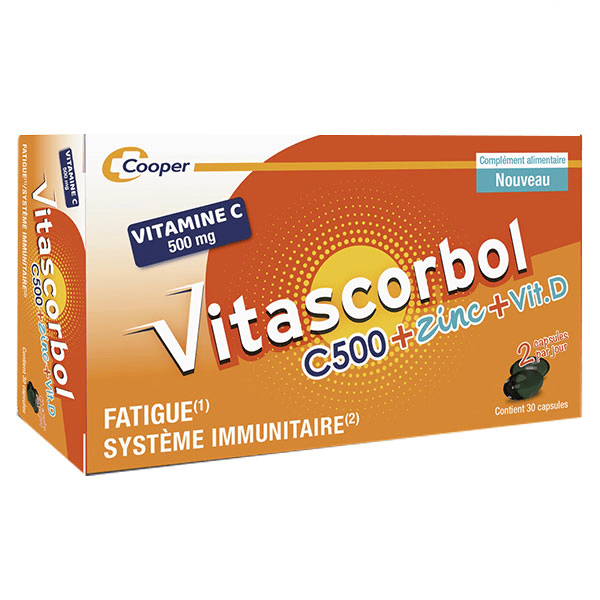 C500 + Zinc + Vitamine D 30 capsules