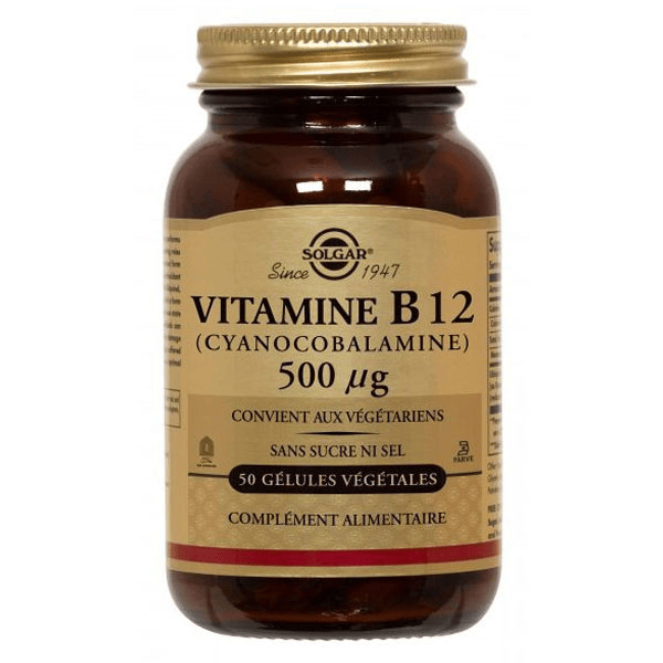 Vitamine B12 cyano -Cobalamine- 500 microg 50 gélules végétales