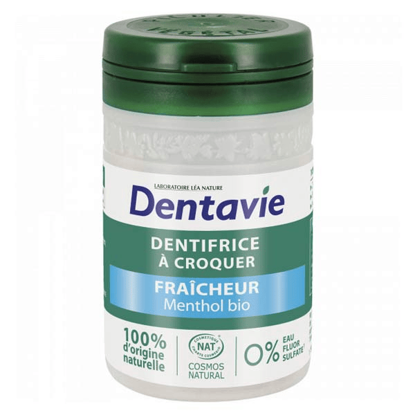 Dentifrice à Croquer Fraîcheur Menthol Bio 60 comprimés