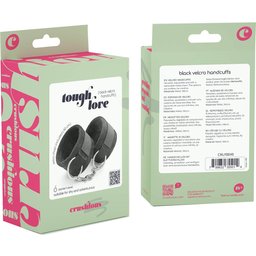 Tough Love Menottes Velcro Chaîne 40cm Extra Noir 1ut