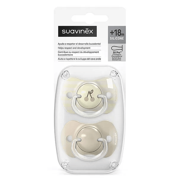 Sucettes Symétriques SXPRO +18 mois Birdies Beige x2