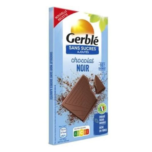sans Sucres Ajoutés Chocolat Noir 80g