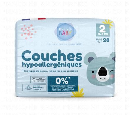 Couches hypoallergéniques taille 2 - 3 à 6kg x28 couches